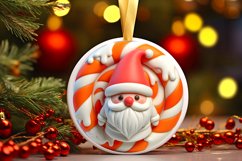Round Christmas Ornament Sublimation|Clipart Product Image 1