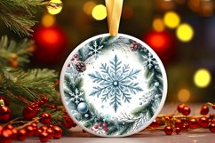 Round Christmas Ornament Sublimation|Clipart Product Image 1
