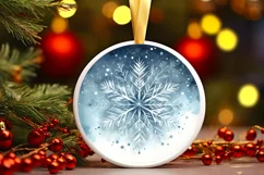 Round Christmas Ornament Sublimation|Clipart Product Image 1