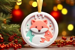 Round Christmas Ornament Sublimation|Clipart Product Image 2