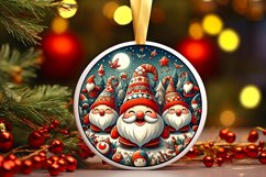 Round Christmas Ornament Sublimation|Clipart Product Image 1