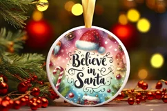 Believe in Santa Christmas Round Ornament Product Image 2