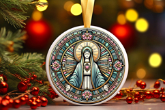 Round Christmass Ornament PNG Product Image 1