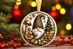 Round Christmas Ornament Sublimation|Clipart Product Image 2