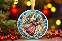 Round Christmas Ornament Sublimation|Clipart Product Image 2