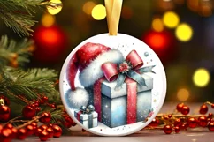 Round Christmas Ornament Sublimation|Clipart Product Image 2