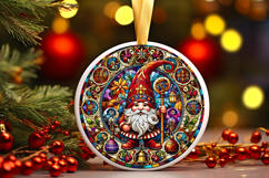 Round Christmass Ornament PNG Product Image 1
