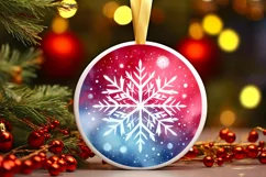 Round Christmas Ornament Sublimation|Clipart Product Image 1