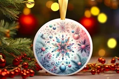 Round Christmas Ornament Sublimation|Clipart Product Image 3