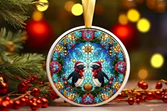 Round Christmas Ornament Sublimation|Clipart Product Image 2