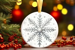 Round Christmas Ornament Sublimation|Clipart Product Image 3