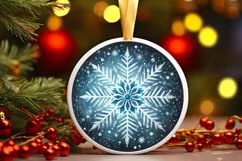 Round Christmas Ornament Sublimation|Clipart Product Image 3