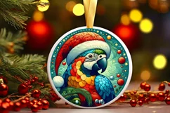 Round Christmas Ornament Sublimation|Clipart Product Image 1