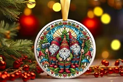 Round Christmas Ornament Sublimation|Clipart Product Image 2