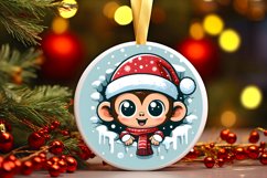 Round Christmas Ornament Sublimation|Clipart Product Image 1