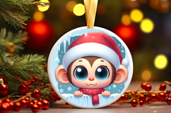 Round Christmass Ornament PNG Product Image 1