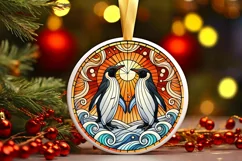 Round Christmas Ornament Sublimation|Clipart Product Image 2