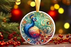 Round Christmas Ornament Sublimation|Clipart Product Image 1