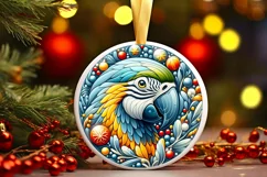 Round Christmas Ornament Sublimation|Clipart Product Image 1