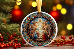 Round Christmass Ornament PNG Product Image 1