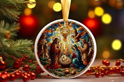 Round Christmas Ornament Sublimation|Clipart Product Image 1