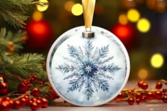 Round Christmas Ornament Sublimation|Clipart Product Image 1