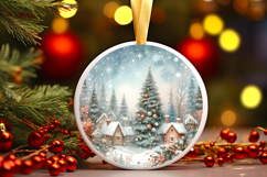 Round Christmass Ornament PNG Product Image 1