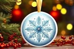 Round Christmas Ornament Sublimation|Clipart Product Image 1