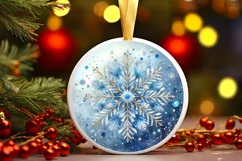 Round Christmas Ornament Sublimation|Clipart Product Image 3
