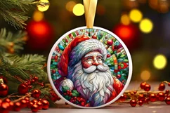 Round Christmas Ornament Sublimation|Clipart Product Image 2