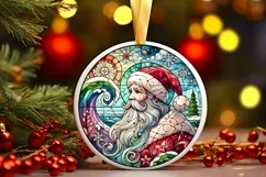 Round Christmas Ornament Sublimation|Clipart Product Image 2