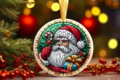 Round Christmas Ornament Sublimation|Clipart Product Image 2
