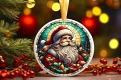 Round Christmas Ornament Sublimation|Clipart Product Image 2