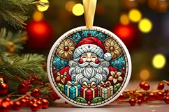 Round Christmas Ornament Sublimation|Clipart Product Image 2