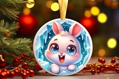 Round Christmas Ornament Sublimation|Clipart Product Image 1