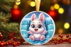 Round Christmas Ornament Sublimation|Clipart Product Image 1