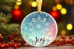 Round Christmas Ornament Sublimation|Clipart Product Image 1