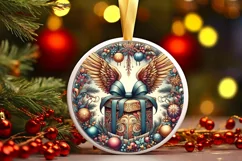 Round Christmas Ornament Sublimation|Clipart Product Image 1