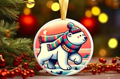 Round Christmas Ornament Sublimation|Clipart Product Image 1