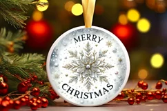 Round Christmas Ornament Sublimation|Clipart Product Image 3
