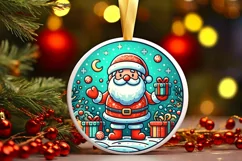 Round Christmas Ornament Sublimation|Clipart Product Image 2