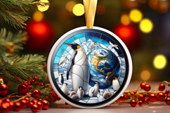 Round Christmass Ornament PNG Product Image 1