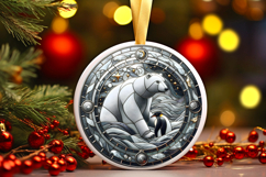 Round Christmass Ornament PNG Product Image 1