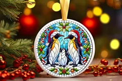 Round Christmas Ornament Sublimation|Clipart Product Image 2