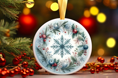 Round Christmass Ornament PNG Product Image 1