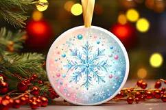 Round Christmass Ornament PNG Product Image 1