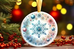 Round Christmas Ornament Sublimation|Clipart Product Image 1