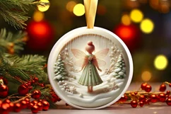 3D Christmas Fairy White Background PNG Product Image 1