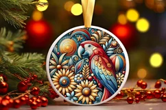 Round Christmas Ornament Sublimation|Clipart Product Image 2