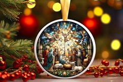 Round Christmass Ornament PNG Product Image 1